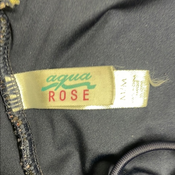 Aqua Rose Navy and Pink Floral One Piece Swimsuit Size M - Picture 10 of 14